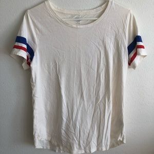 Basic striped sleeve shirt